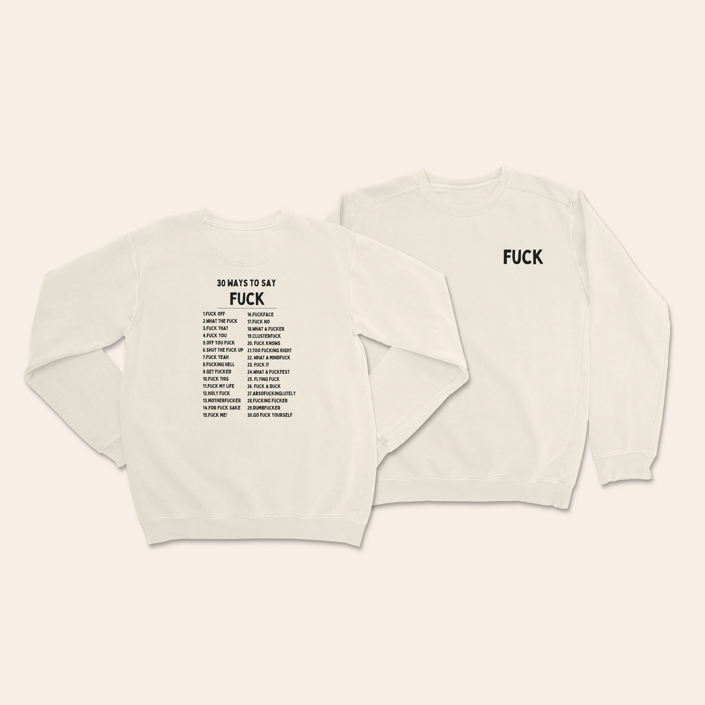 30 Ways To Say Fuck | Unisex Sweatshirt