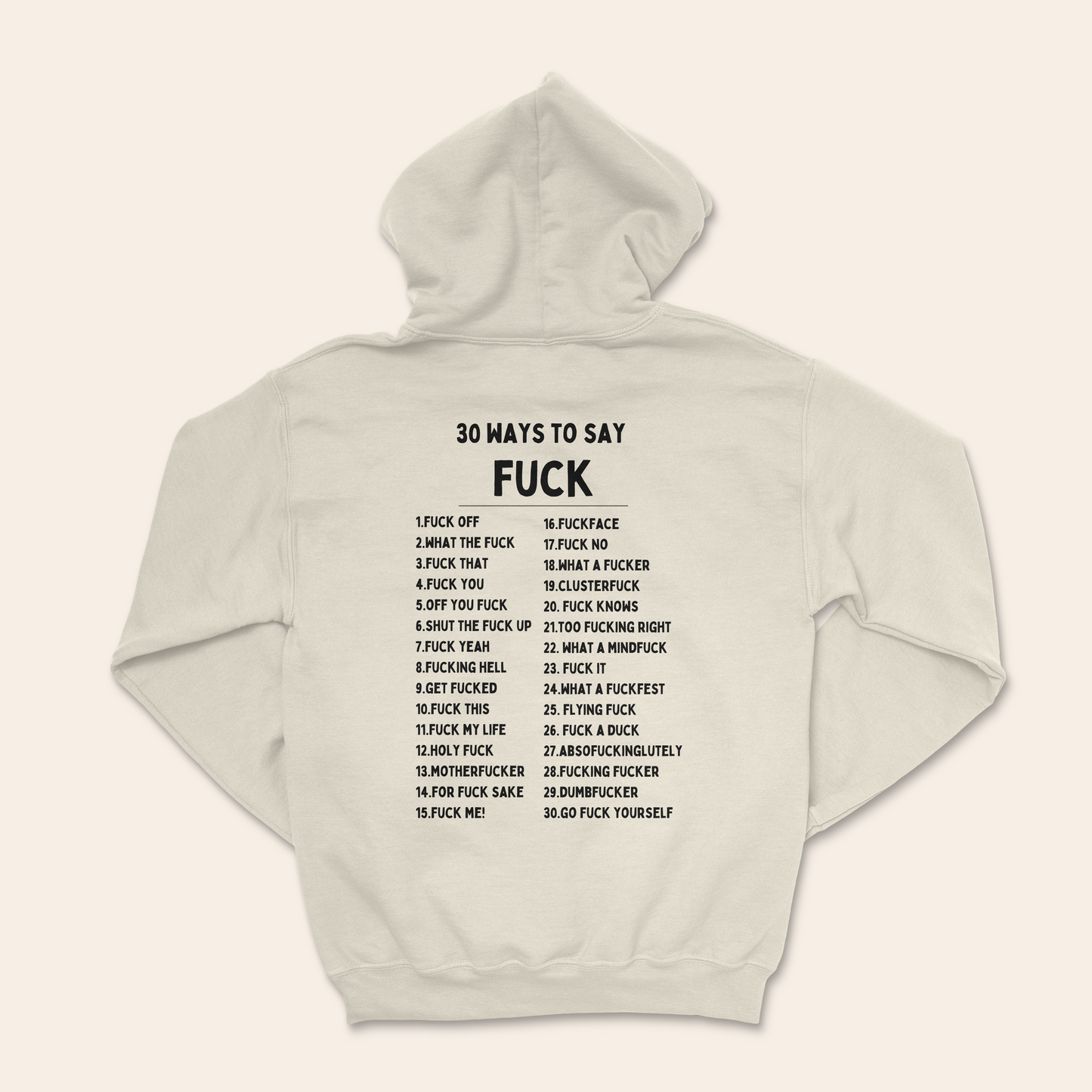 30 Ways To Say Fuck | Unisex Hoodie