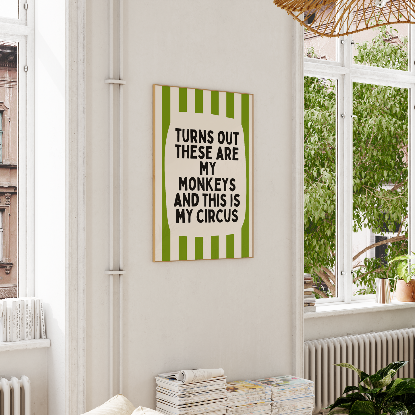 Turns Out These Are My Monkeys And This Is My Circus | Pear and Cream | Wall Art Print