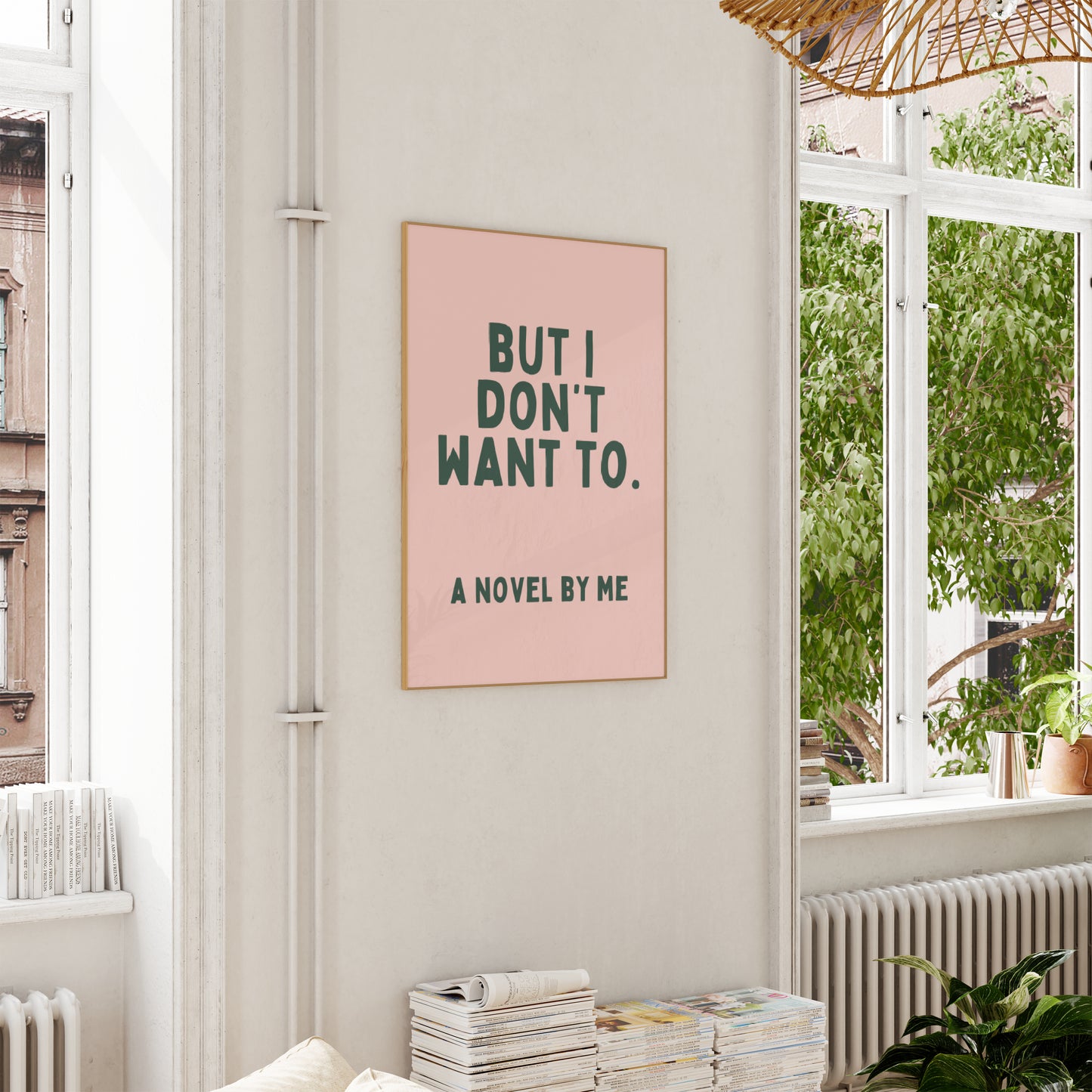 But I Don't Want To | Green and Pink | Art Print