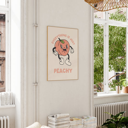 Everything Is Just Peachy | Peach and Cream | Art Print