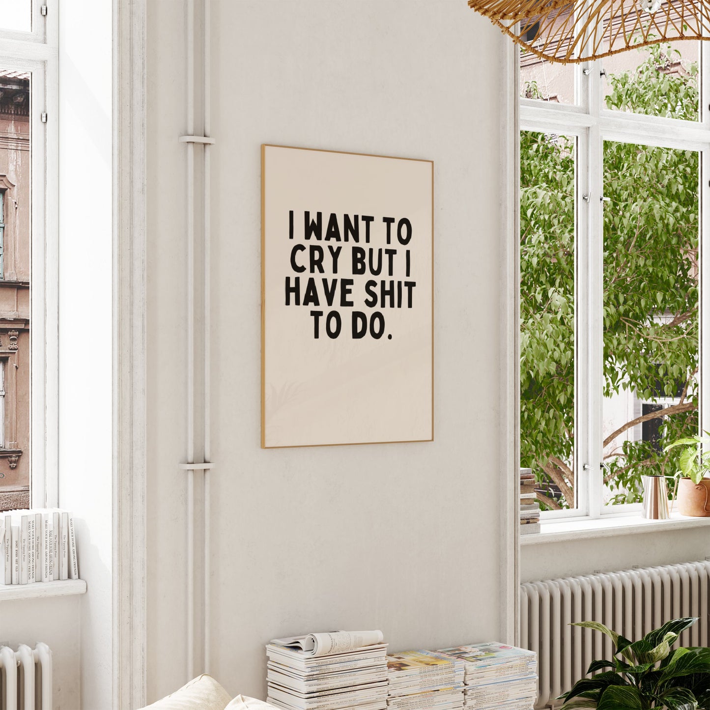 Digital Download | I Want To Cry But I Have Shit To Do | Black and Cream