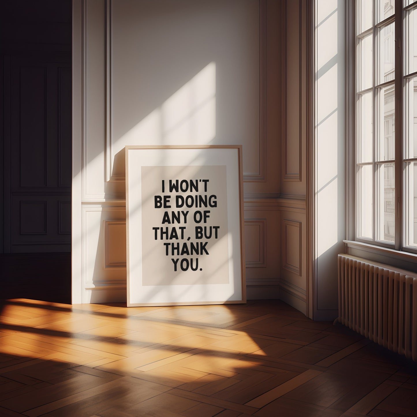 Digital Download | I Won't Be Doing Any Of That | Black and Cream