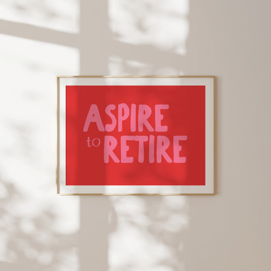 Lustre / A5 Print | Aspire To Retire | Watermelon And Red | Landscape | Art Print | Wisdom and Wonder Designs