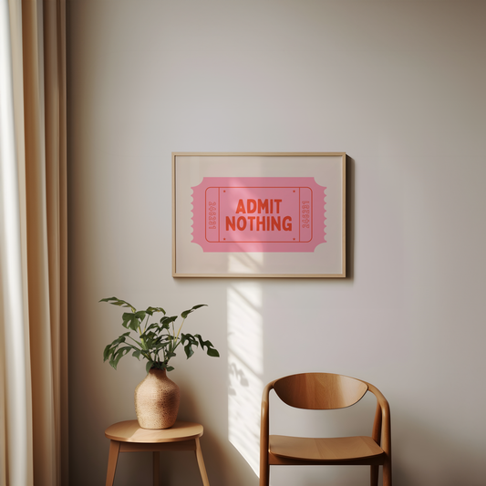 Lustre / Landscape A5 Print | Admit Nothing | Red Orange and Blush Pink | Landscape | Art Print | Wisdom and Wonder Designs