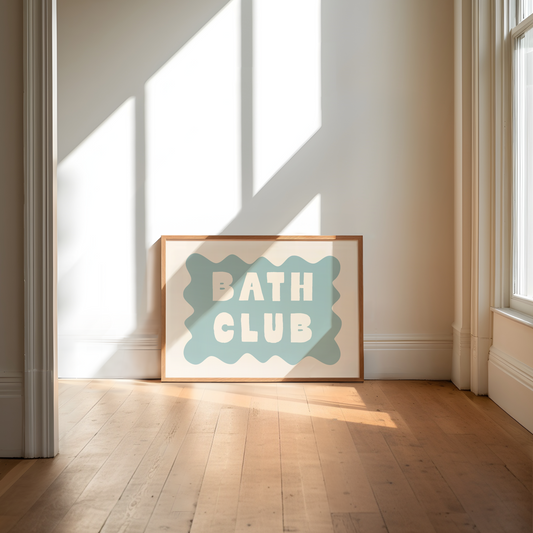 Bath Club | Cream & Seafoam | Art Print
