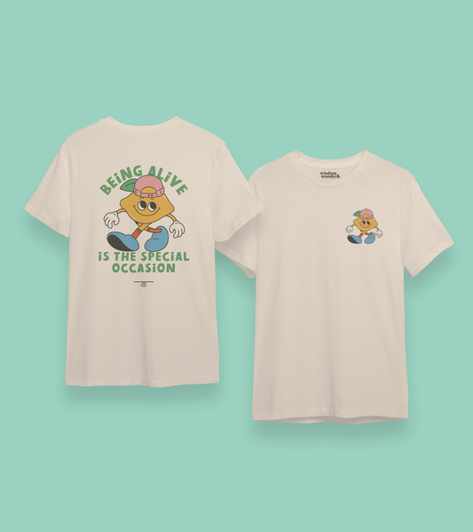 WISDOM & WONDER DESIGNS X MIND | Being Alive Is The Special Occasion | Organic Unisex T Shirt