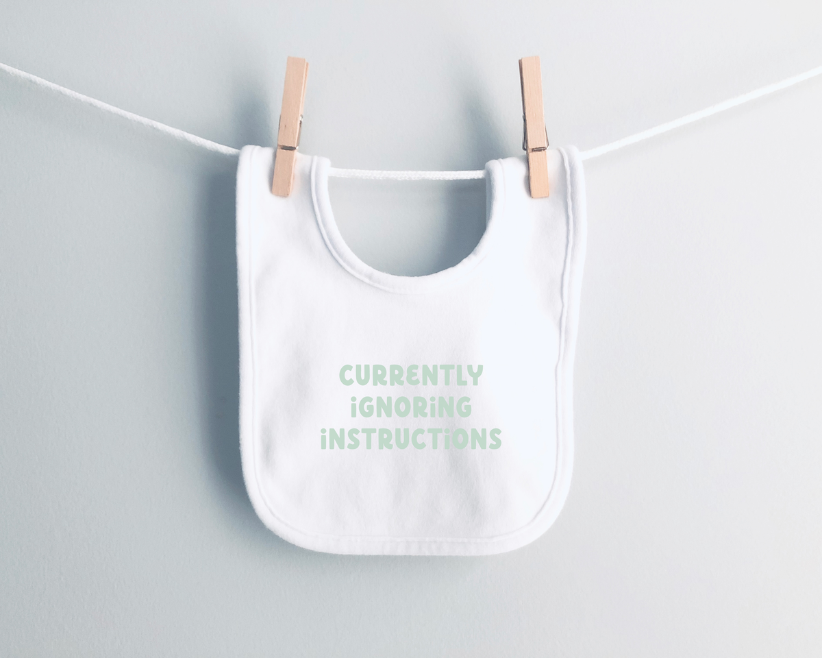 Baby Bib | Currently Ignoring Instructions