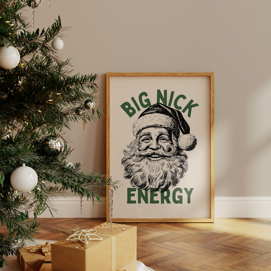 Big Nick Energy | Christmas Art Print