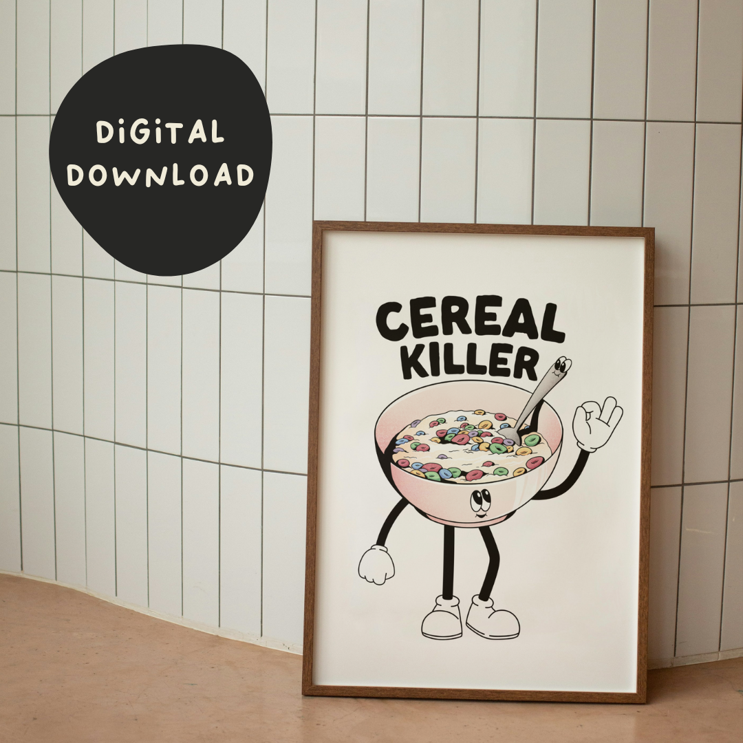 Digital Download | Cereal Killer | Black and White