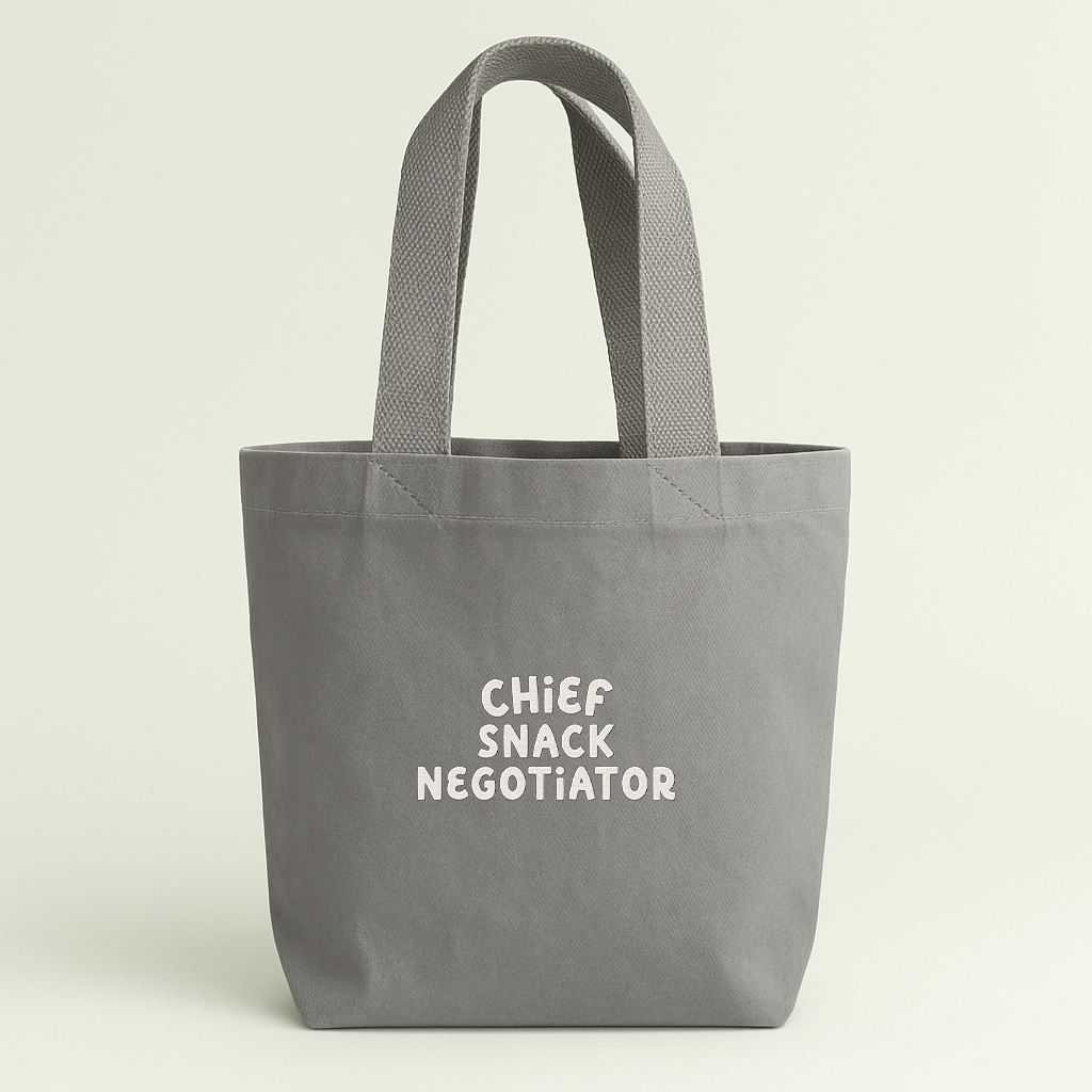 Chief Snack Negotiator | Embroidered Mini Tote Bag