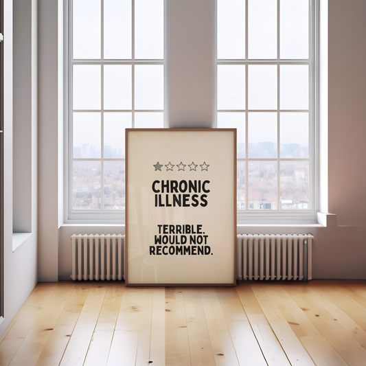 WISDOM & WONDER DESIGNS X POTS UK | Chronic Illness | Black & Cream | Art Print