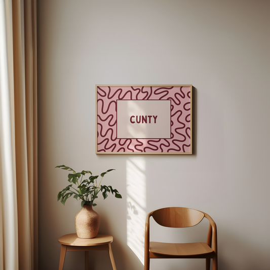Cunty | Plum & Blush | Art Print
