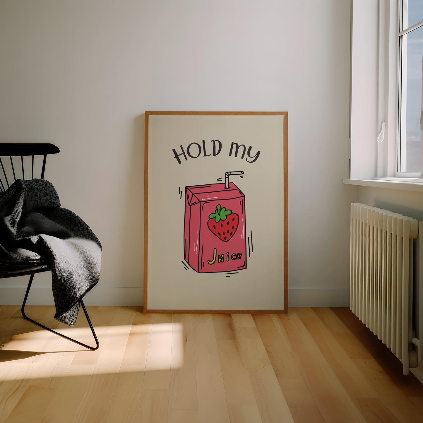 Lustre / A5 Print | Hold My Juice Box | Black and Cream | Art Print | Wisdom and Wonder Designs