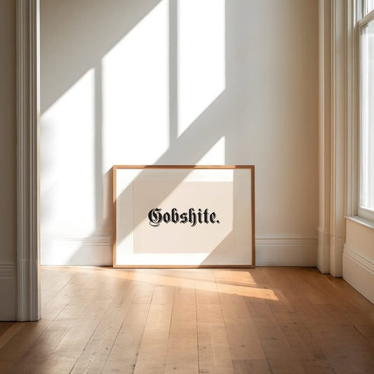 Lustre / Landscape A5 Print | Gobshite | Landscape | Black and Cream | Art Print | Wisdom and Wonder Designs