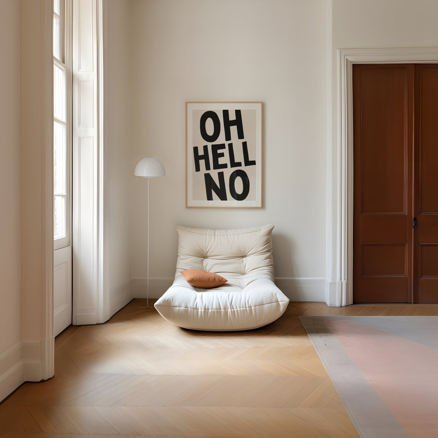 A4 Print | Oh Hell No | Black and Cream | Art Print | Wisdom and Wonder Designs