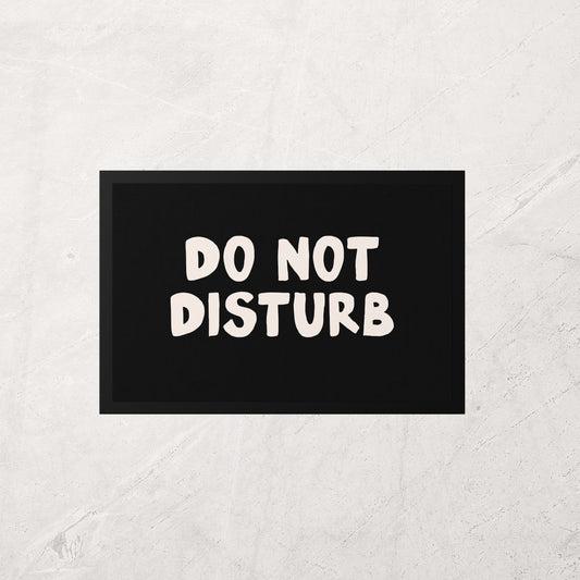 Do not disturb sign on a textured white background