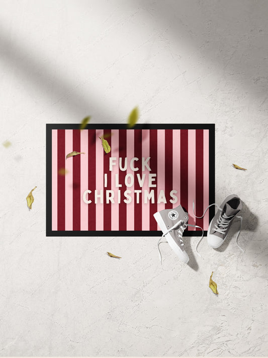 Fuck I Love Christmas | Indoor Christmas Door Mat