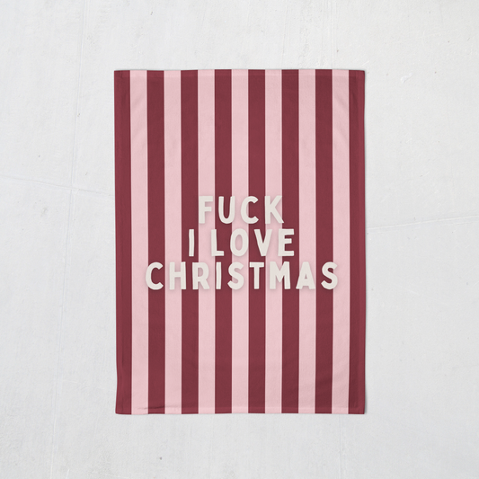 Fuck I Love Christmas | Christmas Tea Towel