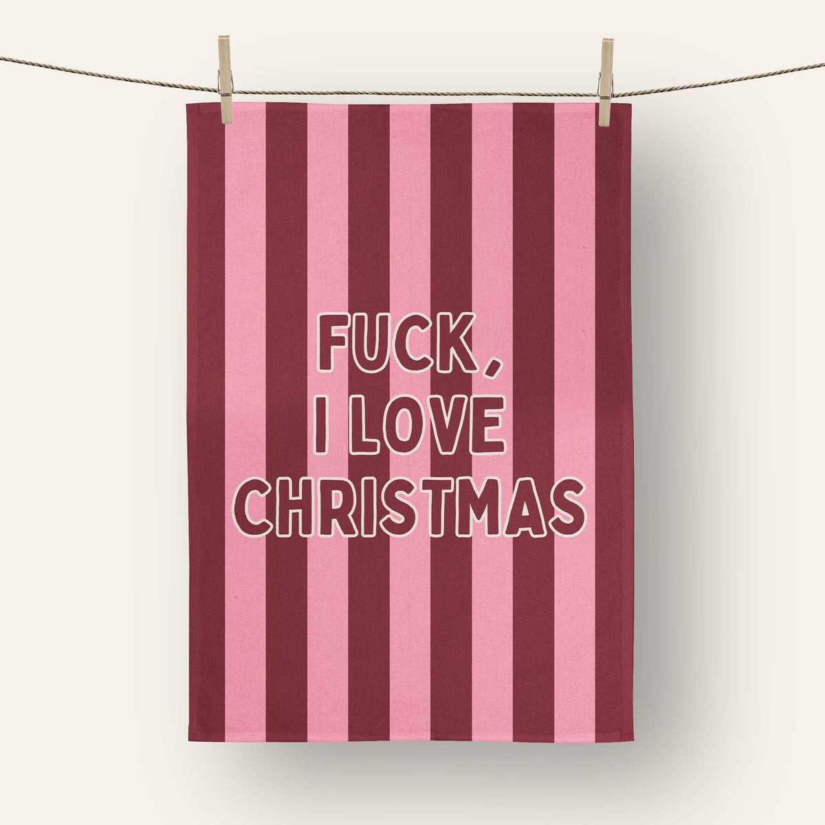 Fuck I Love Christmas | Christmas Tea Towel