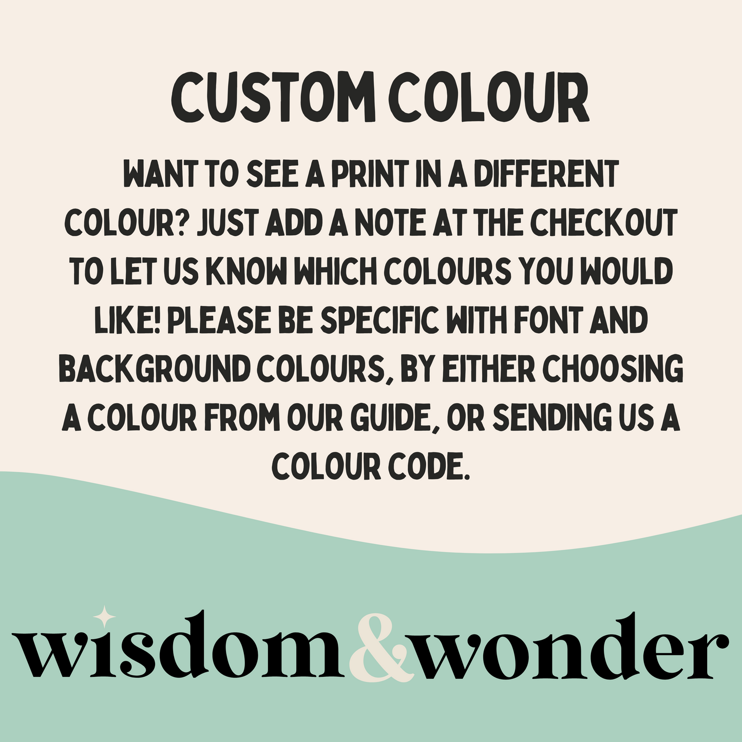 Lustre / A5 Print | No. Absolutely Not. | Peach and Black | Art Print | Wisdom and Wonder Designs