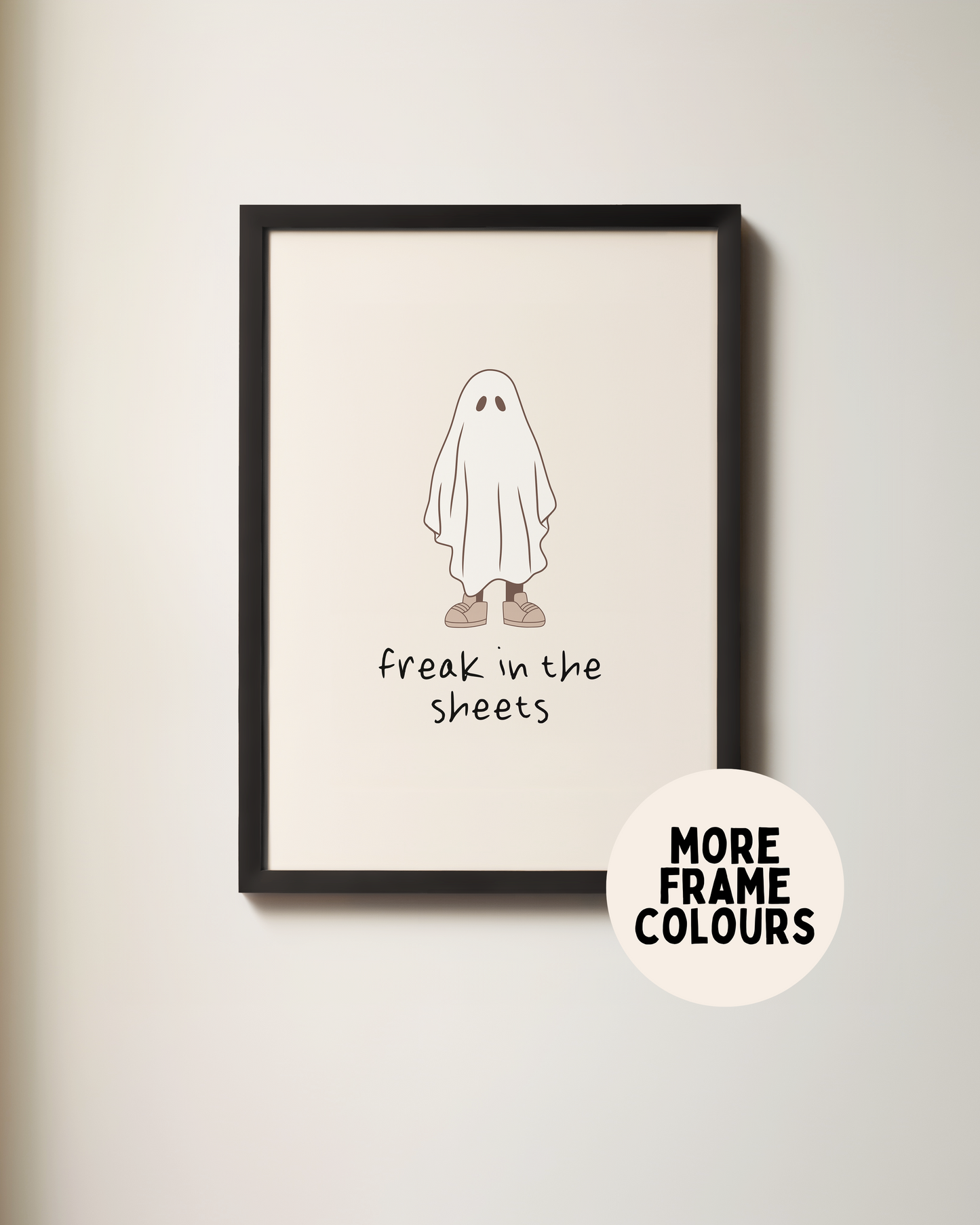 Framed | Freak In The Sheets | Black and Cream | Art Print