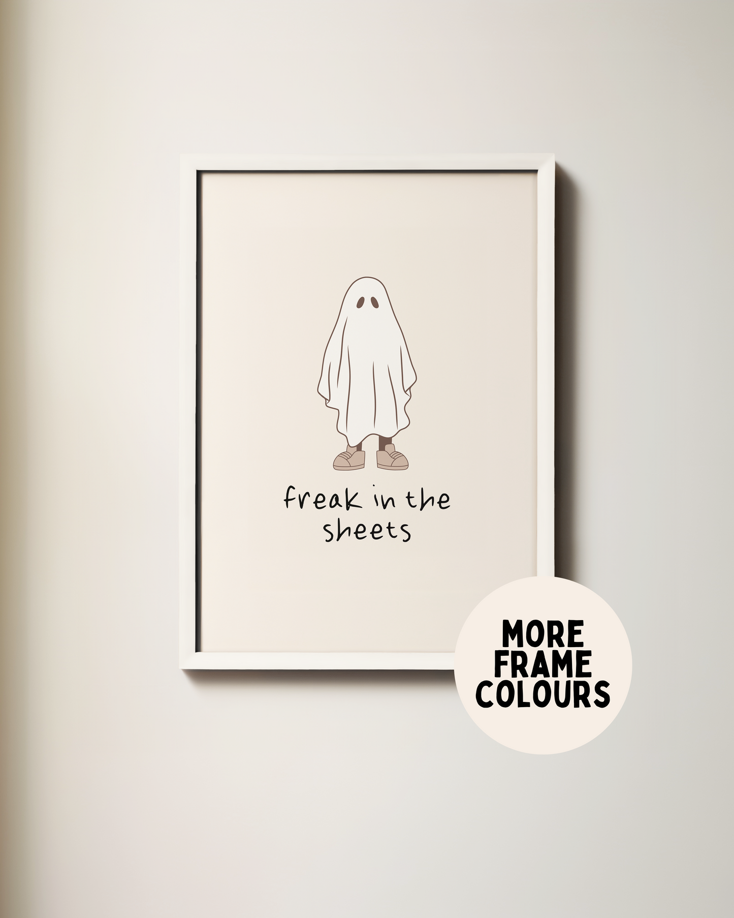 Framed | Freak In The Sheets | Black and Cream | Art Print