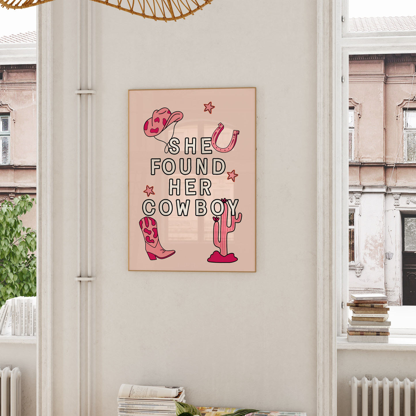 WISDOM & WONDER DESIGNS X GEORGINA ROSE EVENTS | She Found Her Cowboy | Wall Art Print
