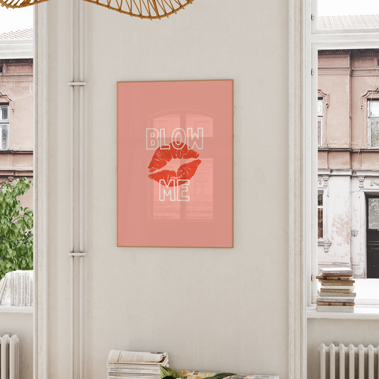 WISDOM & WONDER DESIGNS X GEORGINA ROSE EVENTS | Blow Me | Wall Art Print