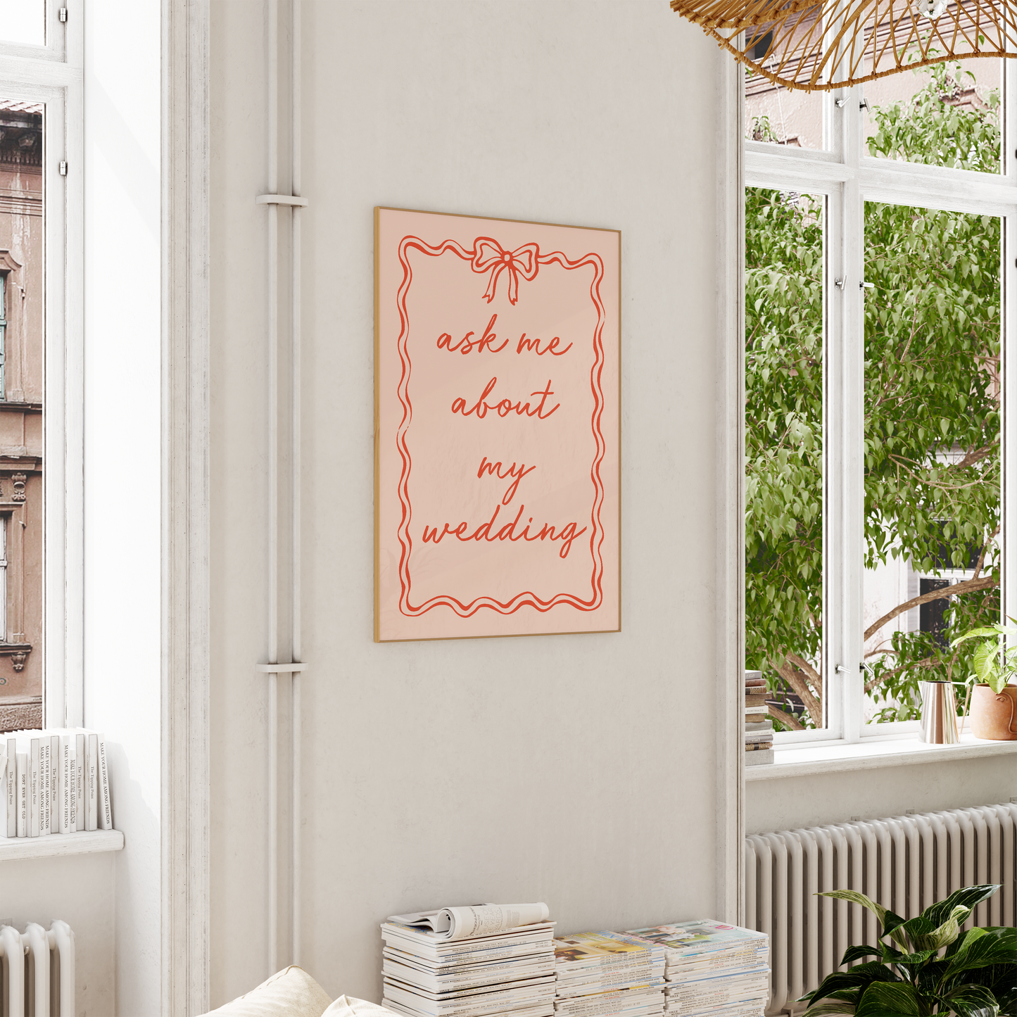 WISDOM & WONDER DESIGNS X GEORGINA ROSE EVENTS | Ask Me About My Wedding | Wall Art Print