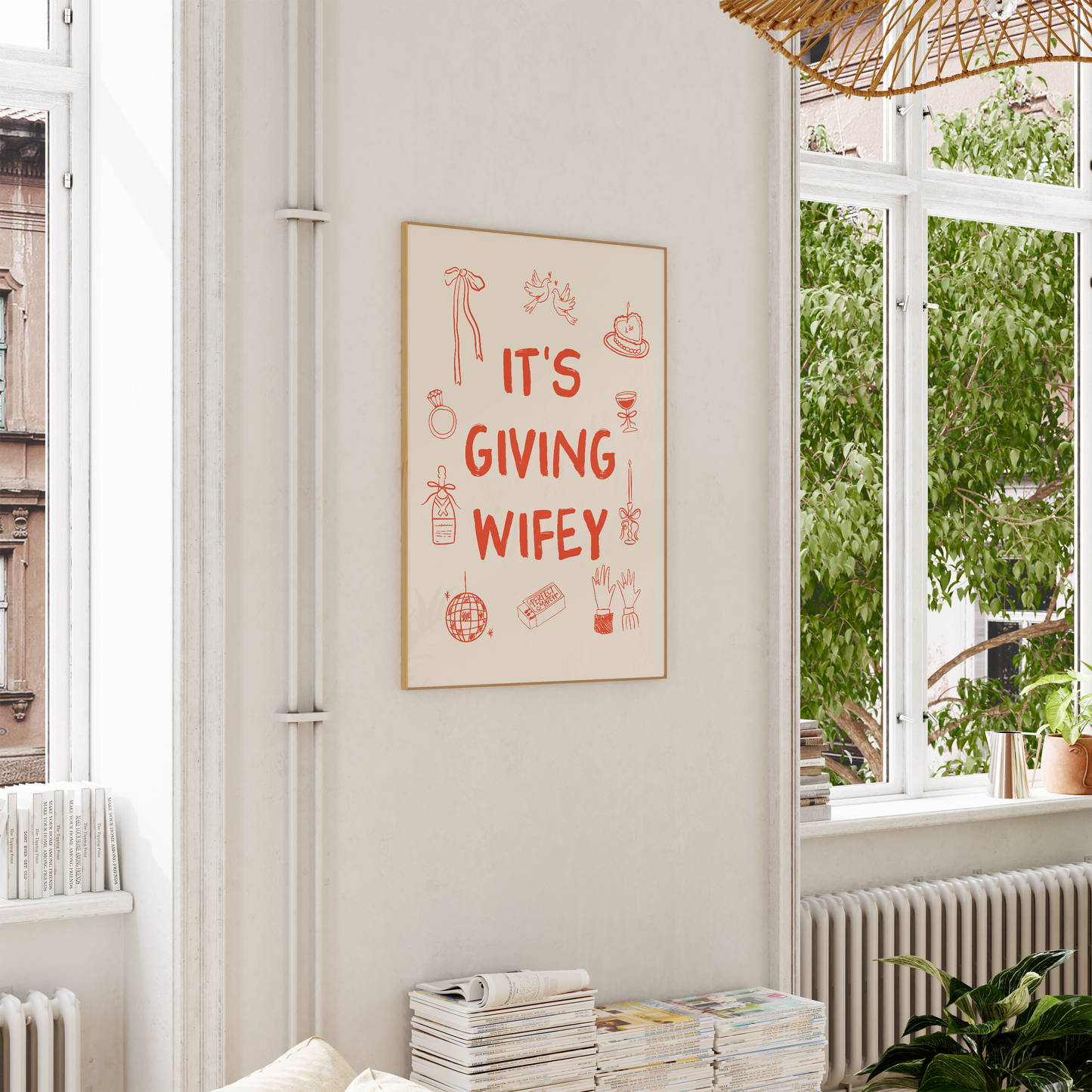 WISDOM & WONDER DESIGNS X GEORGINA ROSE EVENTS | It's Giving Wifey | Wall Art Print