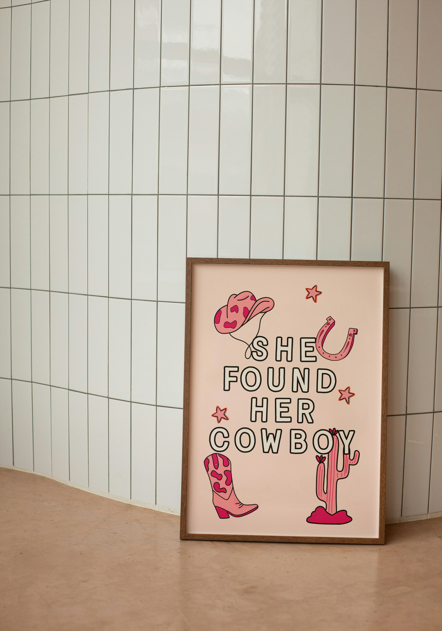 WISDOM & WONDER DESIGNS X GEORGINA ROSE EVENTS | She Found Her Cowboy | Wall Art Print