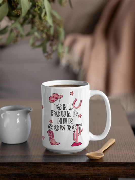 Wisdom & Wonder Designs x Georgina Rose Events | She Found Her Cowboy | Ceramic Mug