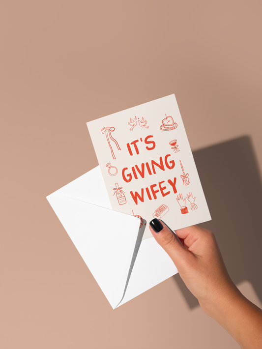 Wisdom & Wonder Designs x Georgina Rose Events | It's Giving Wifey | Greeting Card