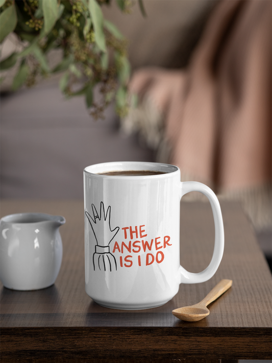 Wisdom & Wonder Designs x Georgina Rose Events | The Answer Is I Do | Ceramic Mug