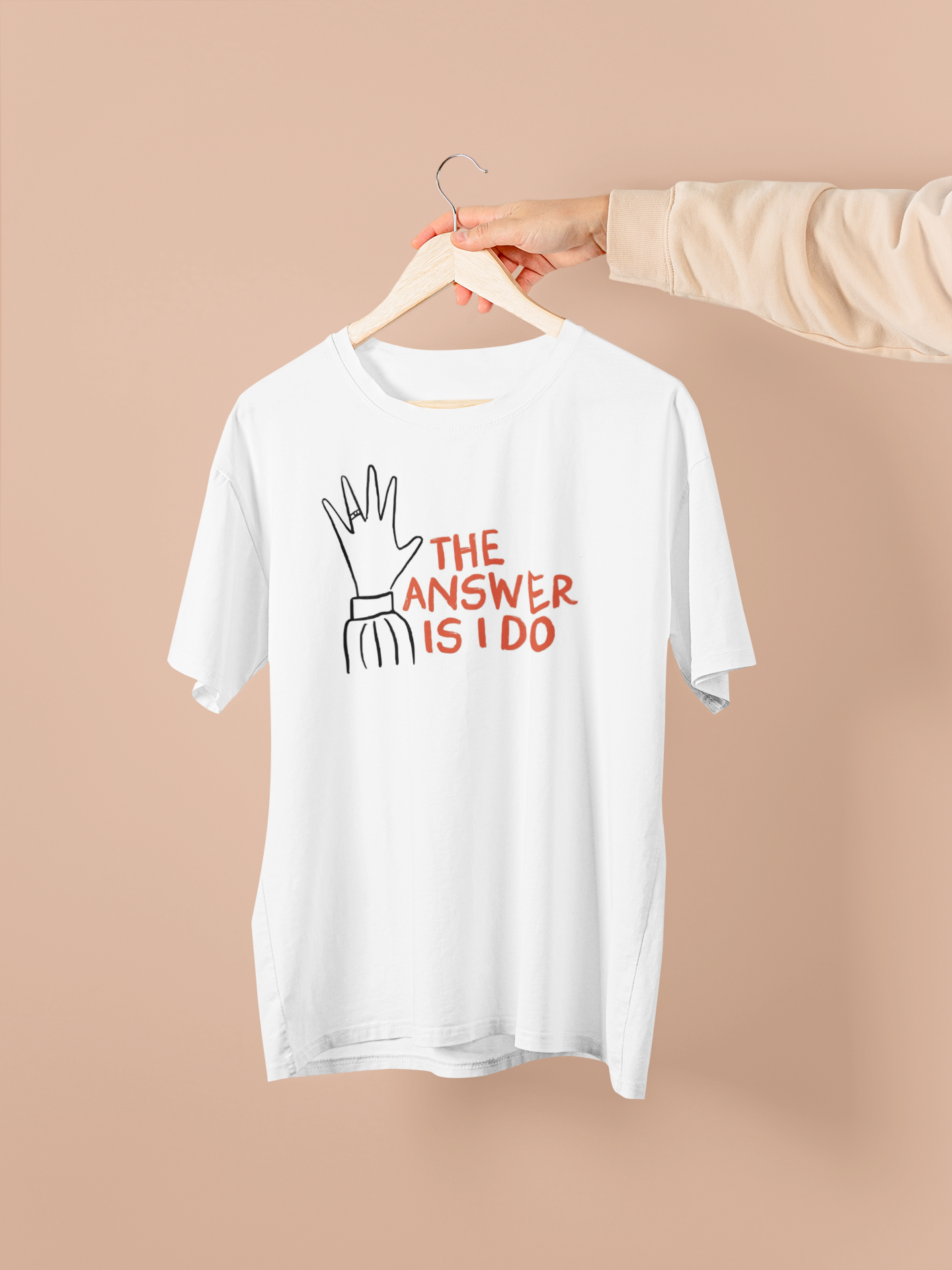WISDOM & WONDER DESIGNS X GEORGINA ROSE EVENTS | The Answer Is I Do | Organic Unisex T Shirt