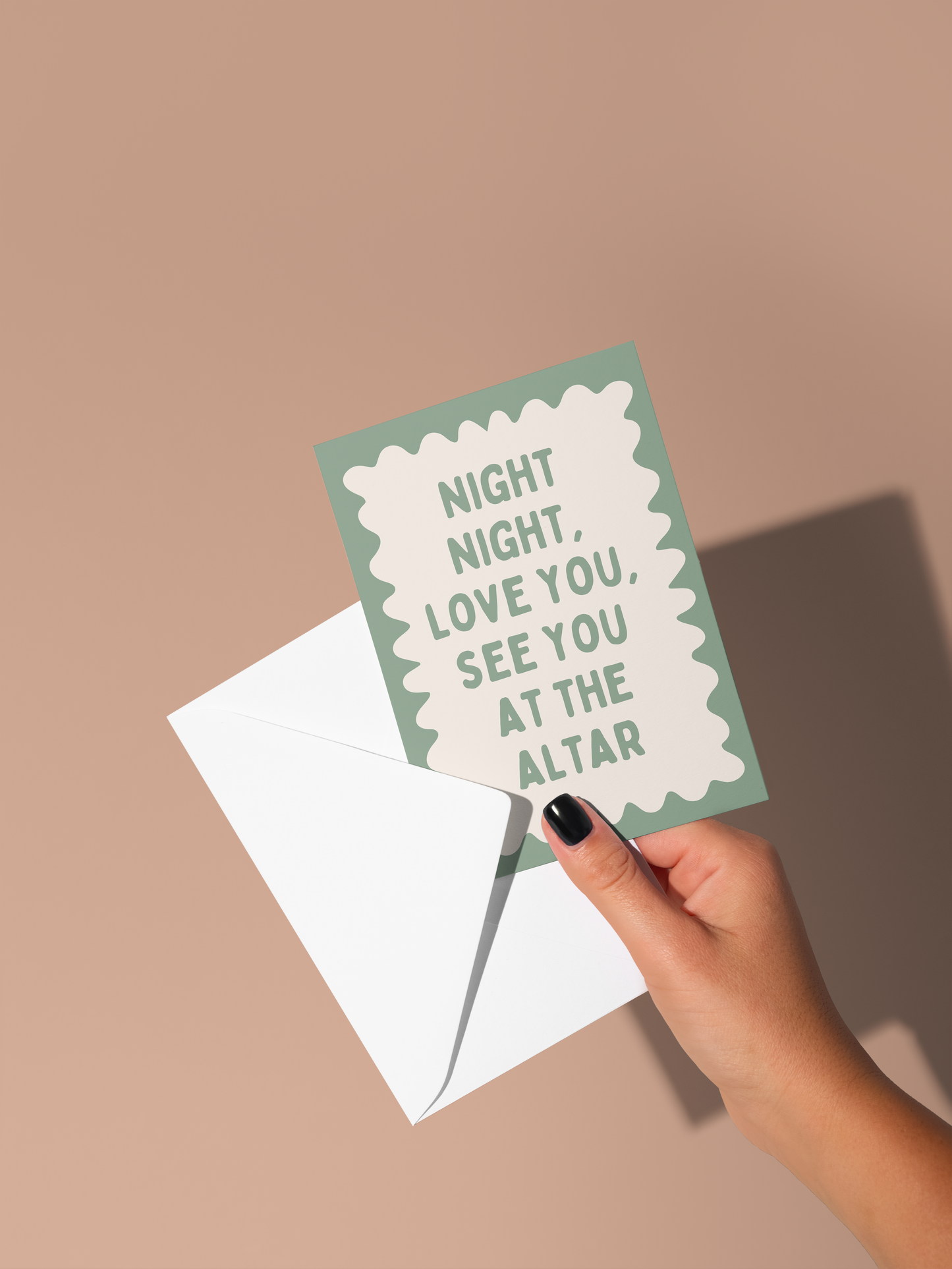Wisdom & Wonder Designs x Georgina Rose Events | Night Night, Love You, See You At The Altar | Greeting Card