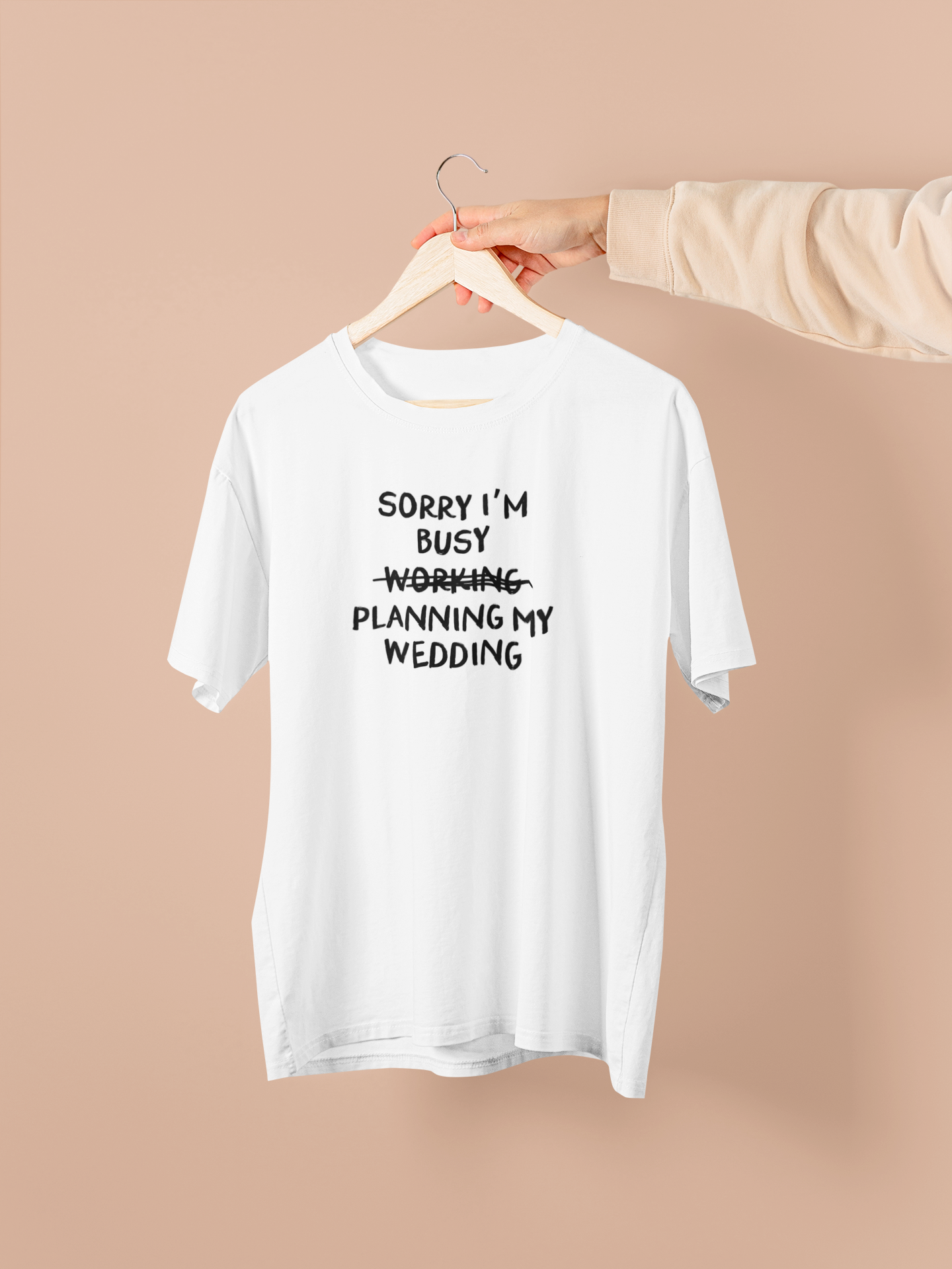 WISDOM & WONDER DESIGNS X GEORGINA ROSE EVENTS | Sorry I'm Busy Planning My Wedding | Organic Unisex T Shirt