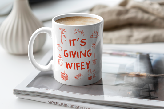 Wisdom & Wonder Designs x Georgina Rose Events | It's Giving Wifey | Ceramic Mug