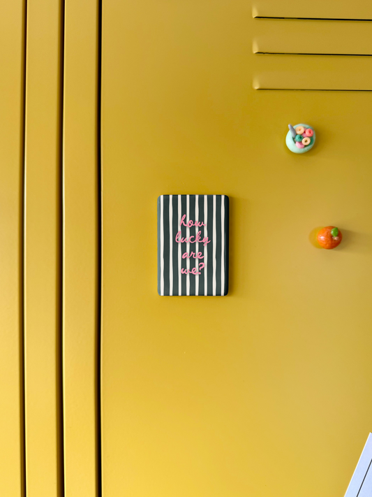 How Lucky Are We | Ceramic Magnet