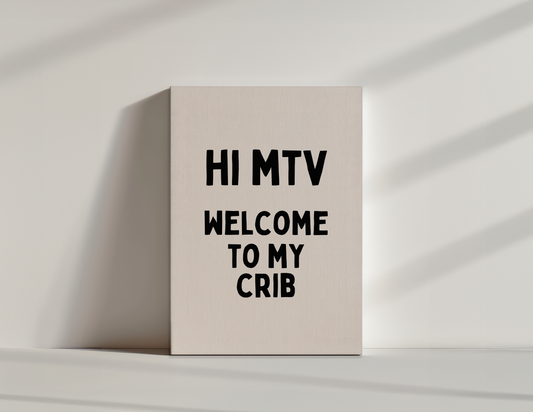 Hi MTV | Black and Cream | Canvas