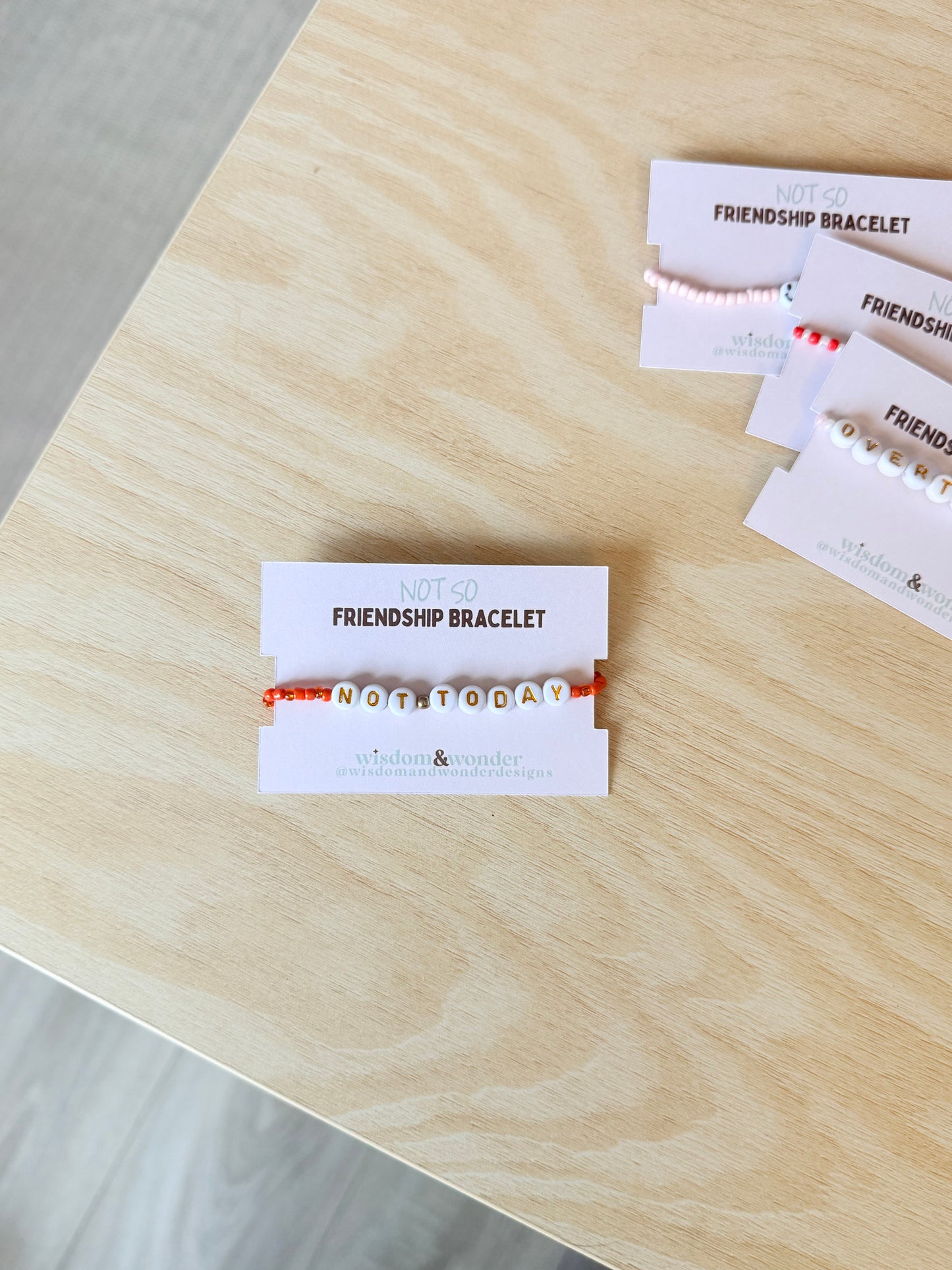 Default Title Bracelet | Not Today | Sunset | Gold | 'Not So' Friendship Bracelet | Wisdom and Wonder Designs