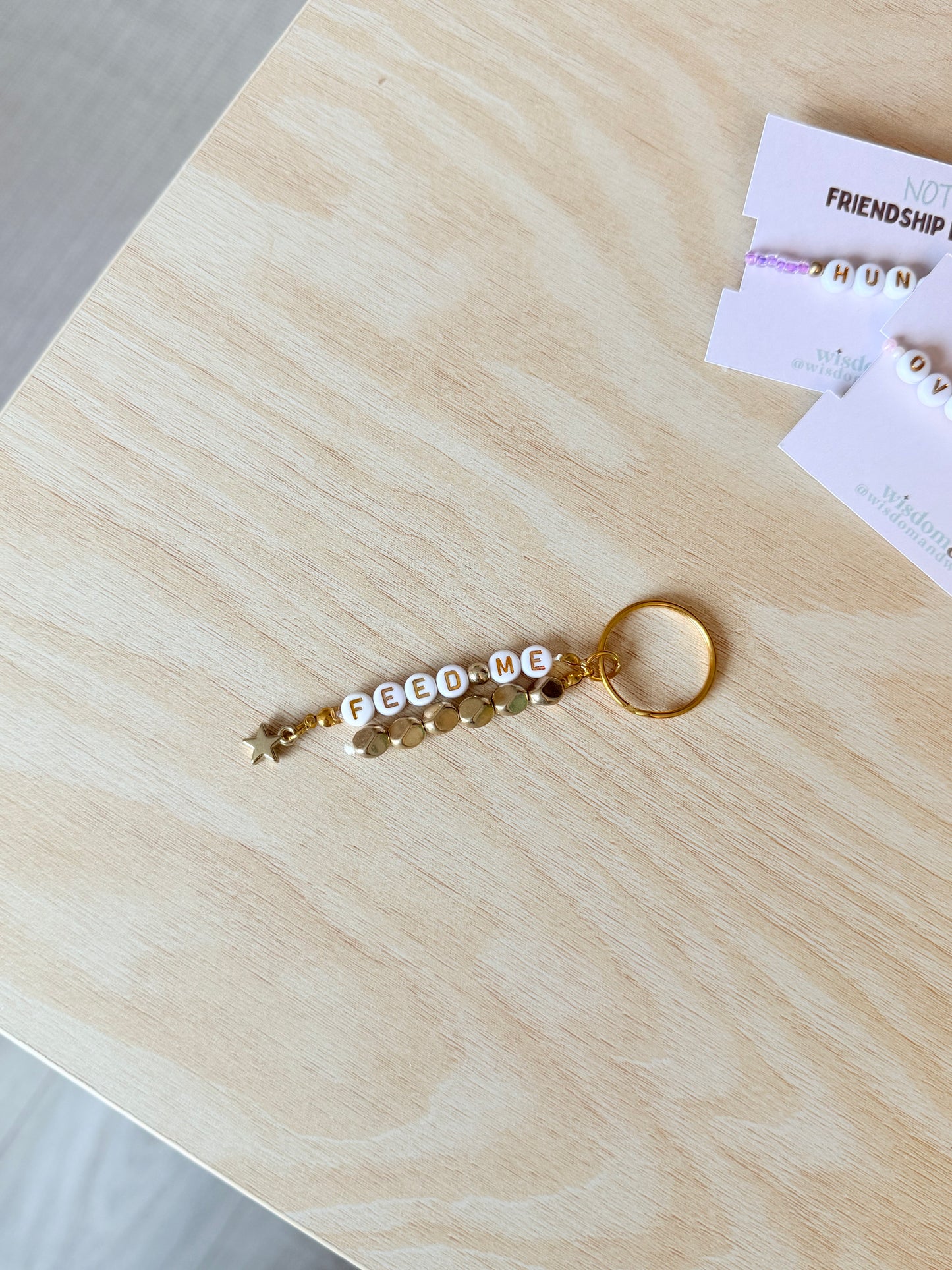 Default Title Bracelet | Feed Me | Champagne | Gold | 'Not So' Friendship Keyring | Wisdom and Wonder Designs
