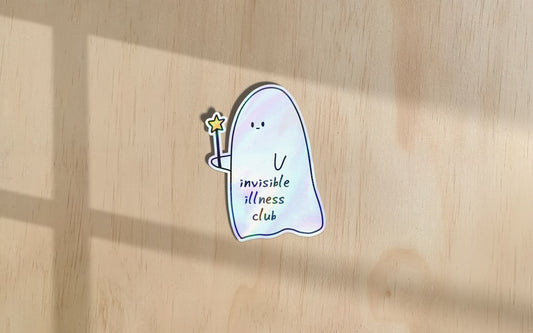 WISDOM & WONDER DESIGNS X POTS UK | Invisible Illness Club | Sticker
