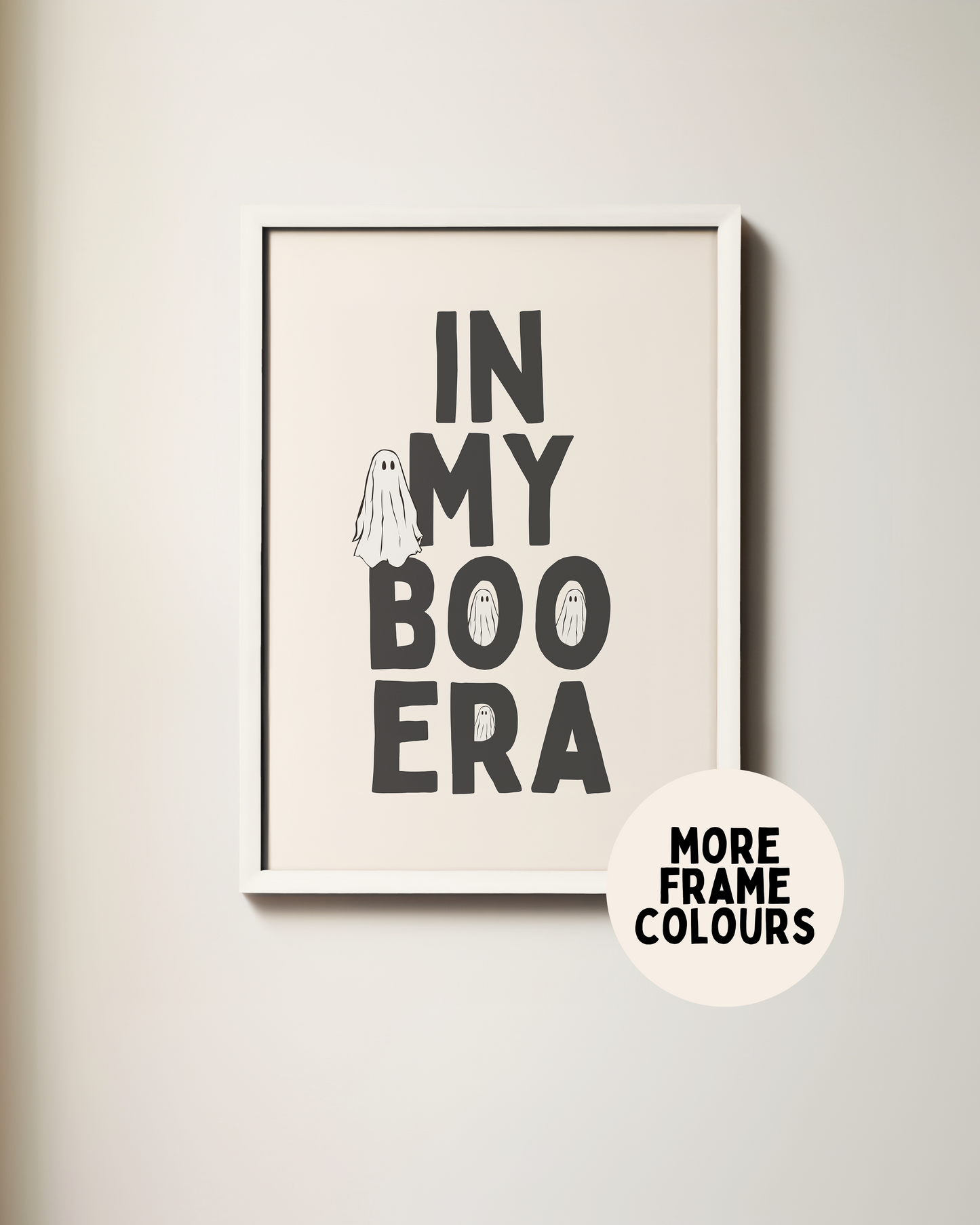 Framed | In My Boo Era | Charcoal and Cream | Art Print