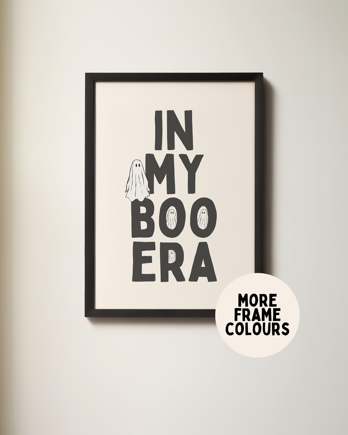Framed | In My Boo Era | Charcoal and Cream | Art Print