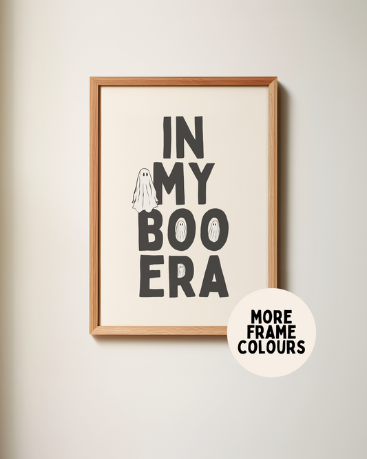 Framed | In My Boo Era | Charcoal and Cream | Art Print