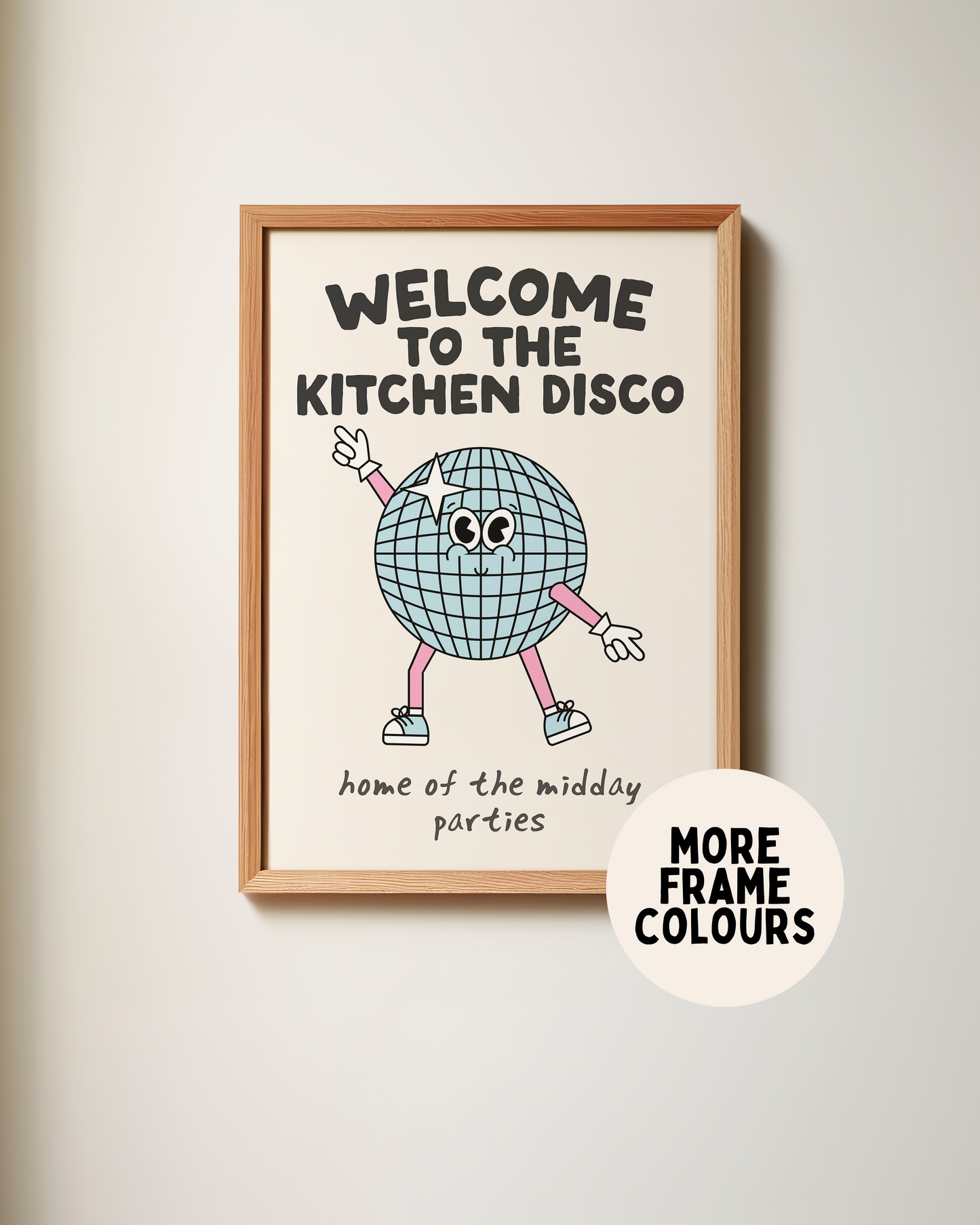 Framed | Welcome To The Kitchen Disco. Home Of The Midday Parties | Art Print