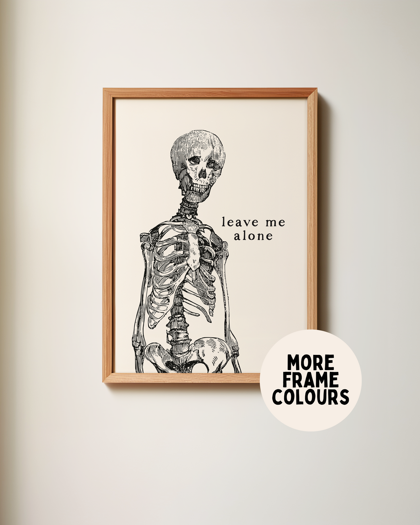 Leave Me Alone | Black & Cream | Art Print