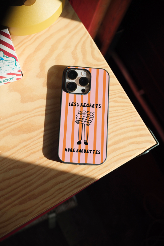 Less Regrets More Baguettes | Phone Case